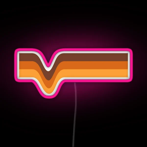 70s 70 S Stripes Brown Orange Yellow RGB Neon Sign