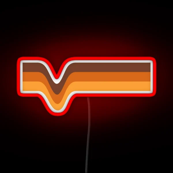 70s 70 S Stripes Brown Orange Yellow RGB Neon Sign