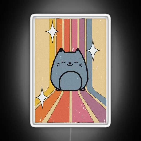 70s Manga Cat RGB Neon Sign
