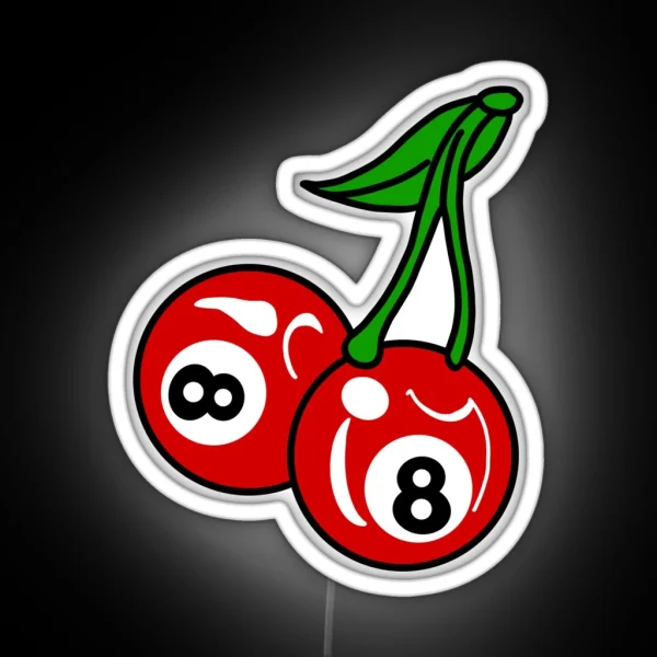 8 BALL CHERRIES RGB Neon Sign