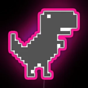 8 Bit Dinosaur RGB Neon Sign