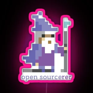 8 Bit Open Source Sorcerer Programming RGB Neon Sign