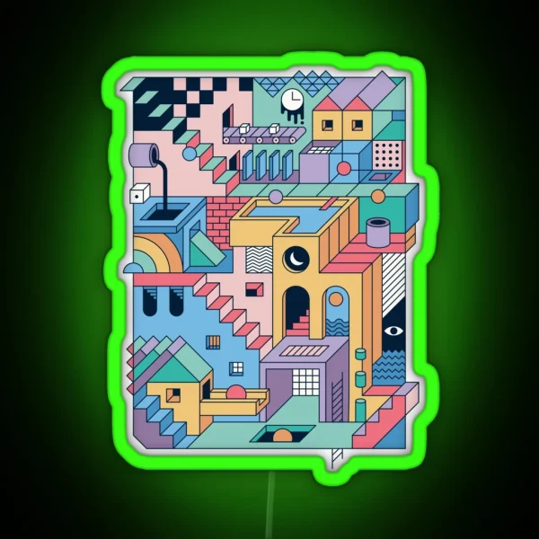 80 S Escher RGB Neon Sign