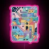 Vibrant LED artwork inspired by M.C. Escher's mind-bending geometric designs