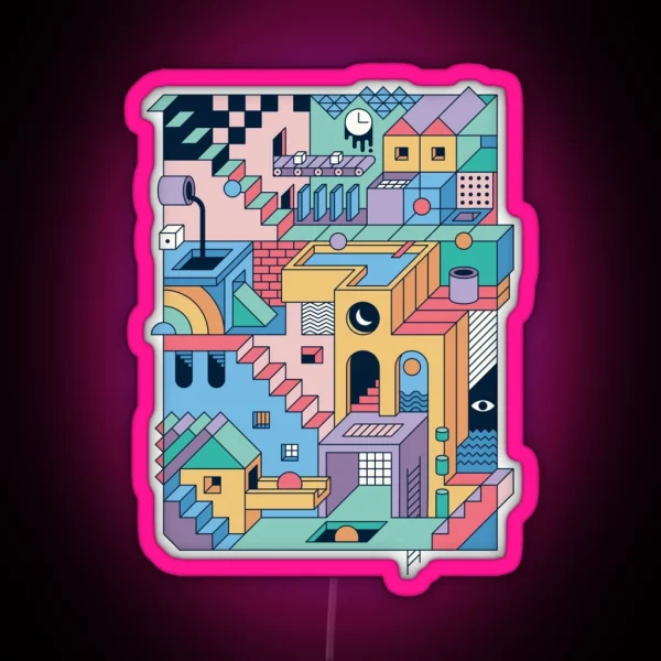 80 S Escher RGB Neon Sign