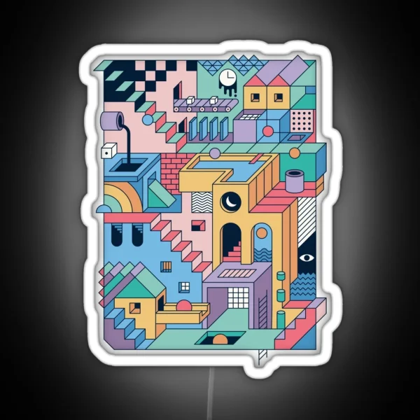 80 S Escher RGB Neon Sign