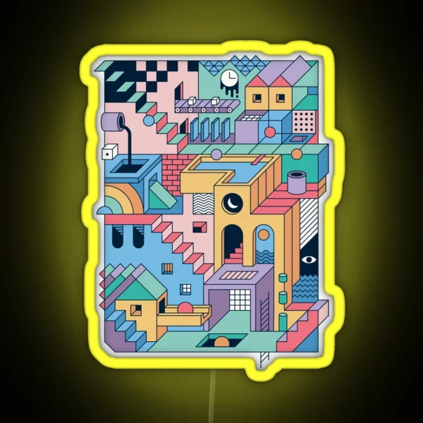 80 S Escher RGB Neon Sign