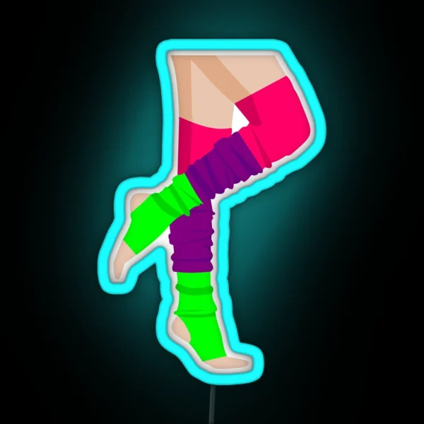 80 S Flashdance Legwarmers RGB Neon Sign