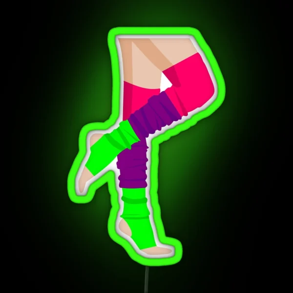 80 S Flashdance Legwarmers RGB Neon Sign