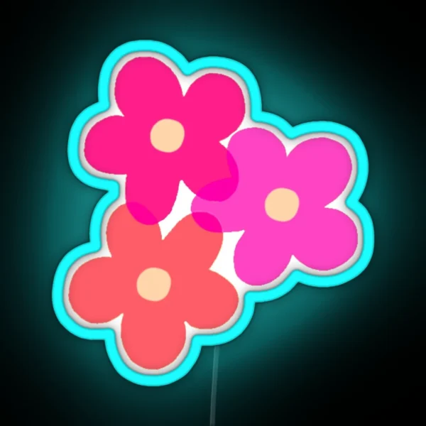 80 S Flower Power Pump It Up RGB Neon Sign
