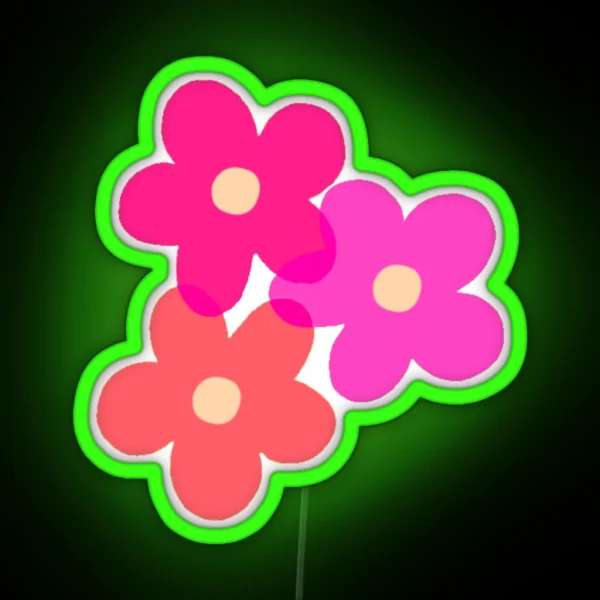80 S Flower Power Pump It Up RGB Neon Sign