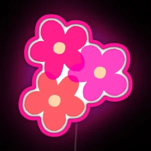 80 S Flower Power Pump It Up RGB Neon Sign