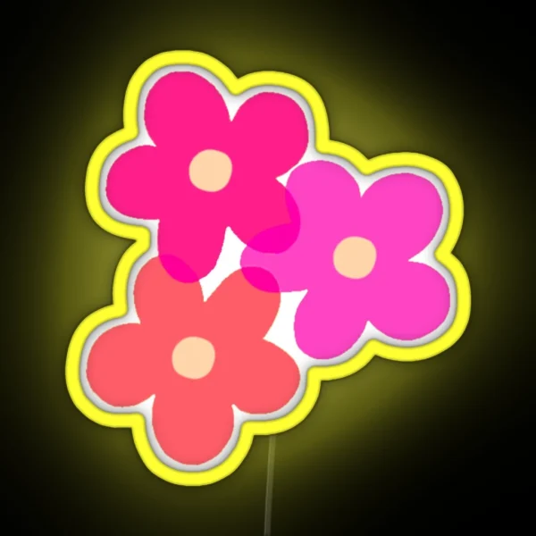 80 S Flower Power Pump It Up RGB Neon Sign