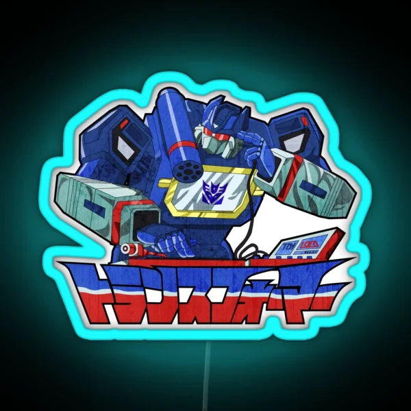 80s Mecha Anime Soundwave RGB Neon Sign