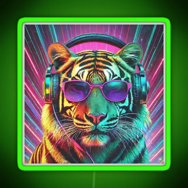 80s Neon Tiger RGB Neon Sign