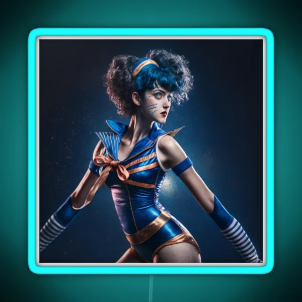 80s Sailor Mercury RGB Neon Sign