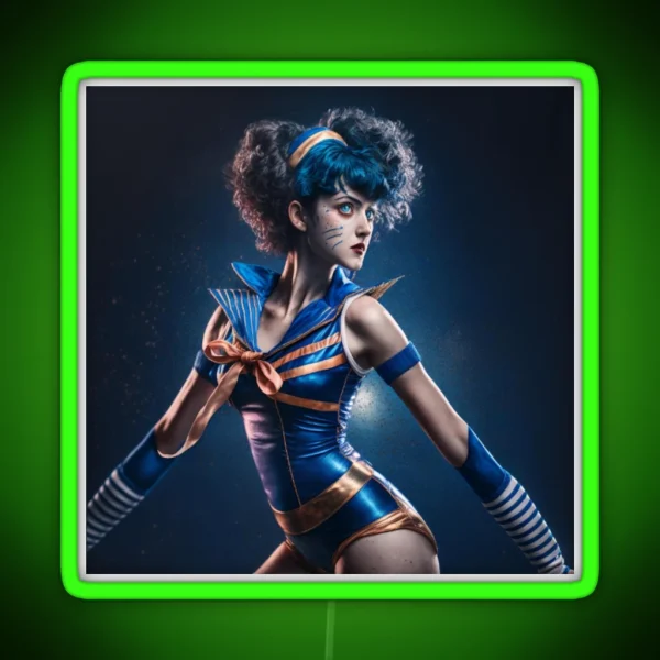 80s Sailor Mercury RGB Neon Sign