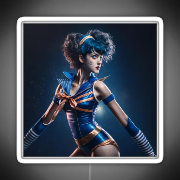 80s Sailor Mercury RGB Neon Sign