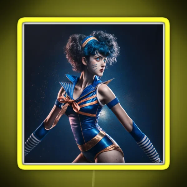 80s Sailor Mercury RGB Neon Sign