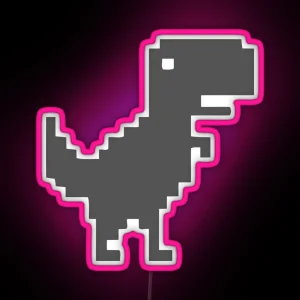 8bit Dino RGB Neon Sign