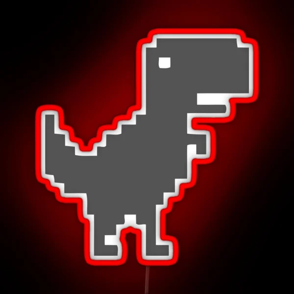 8bit Dino RGB Neon Sign