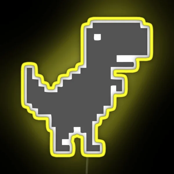 8bit Dino RGB Neon Sign