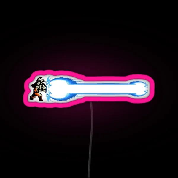 8bit Son Goku Kamehameha RGB Neon Sign
