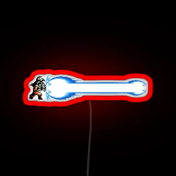8bit Son Goku Kamehameha RGB Neon Sign