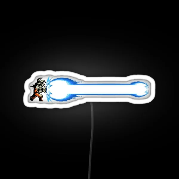 8bit Son Goku Kamehameha RGB Neon Sign