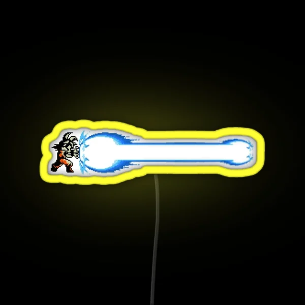 8bit Son Goku Kamehameha RGB Neon Sign