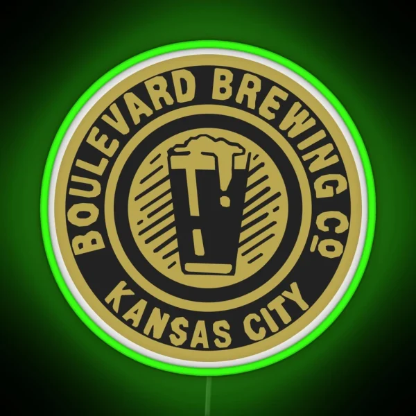 90 S Boulevard Beer Co Bottle Cap RGB Neon Sign