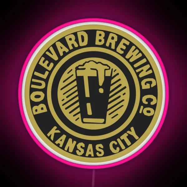 90 S Boulevard Beer Co Bottle Cap RGB Neon Sign