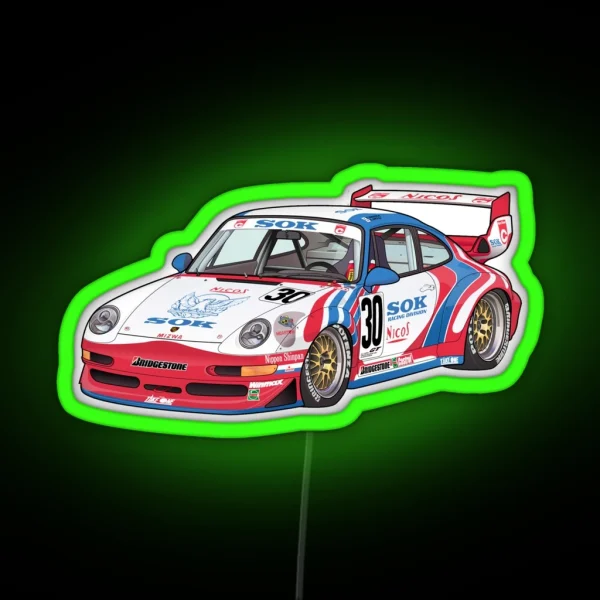 90 S Porsche 911 Le Mans RGB Neon Sign