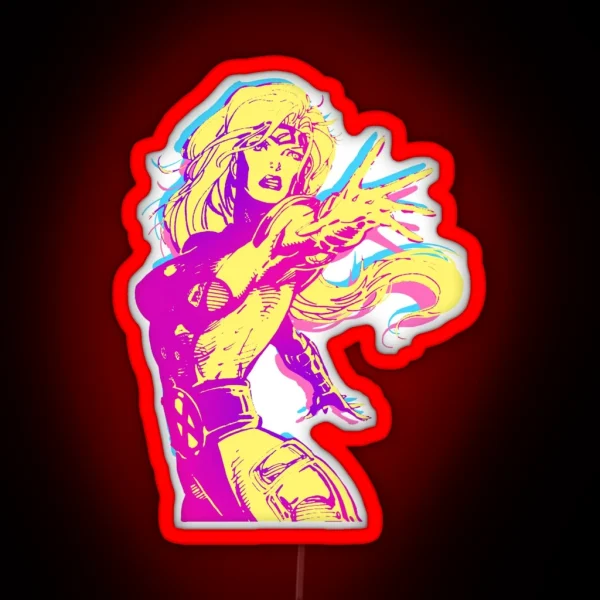 90 S Retro Jim Lee X Men Jean RGB Neon Sign