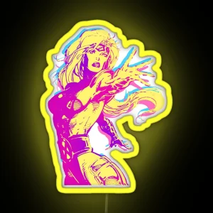 90 S Retro Jim Lee X Men Jean RGB Neon Sign