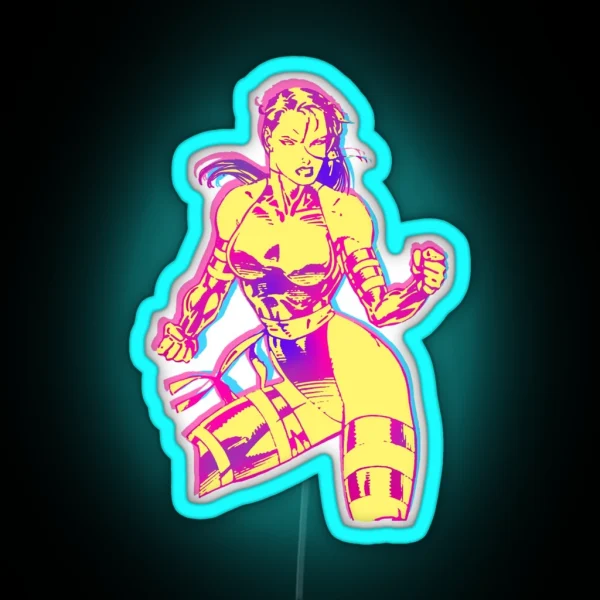 90 S Retro Jim Lee X Men Psylocke RGB Neon Sign