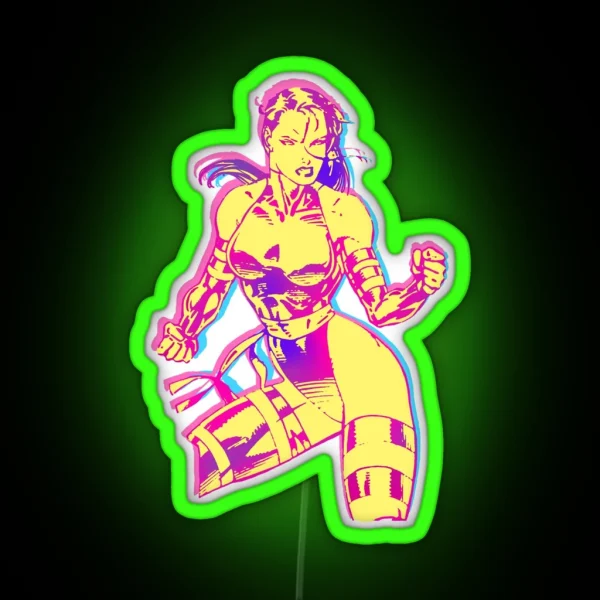 90 S Retro Jim Lee X Men Psylocke RGB Neon Sign