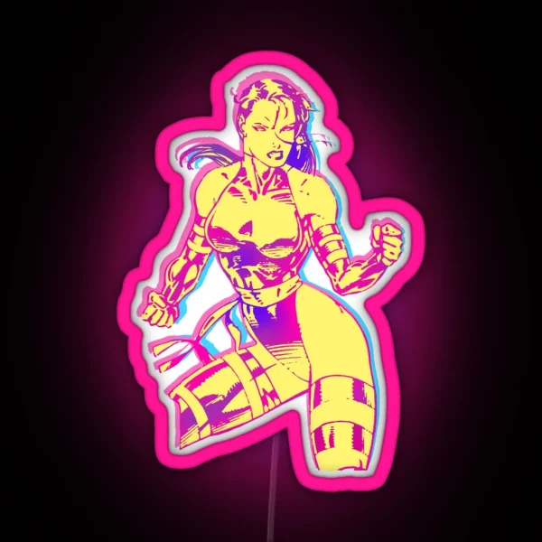 90 S Retro Jim Lee X Men Psylocke RGB Neon Sign