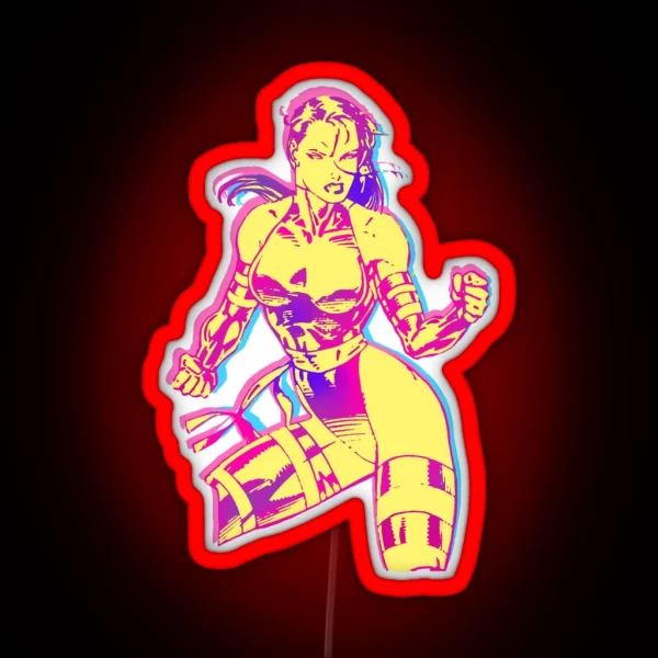 90 S Retro Jim Lee X Men Psylocke RGB Neon Sign