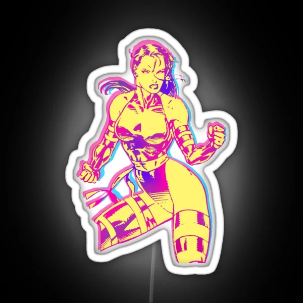 90 S Retro Jim Lee X Men Psylocke RGB Neon Sign