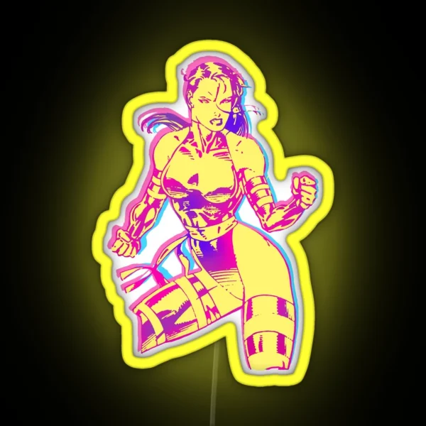 90 S Retro Jim Lee X Men Psylocke RGB Neon Sign