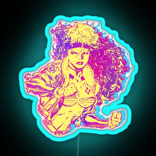 90 S Retro Jim Lee X Men Rogue RGB Neon Sign