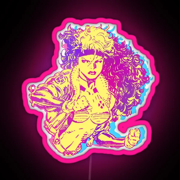 90 S Retro Jim Lee X Men Rogue RGB Neon Sign