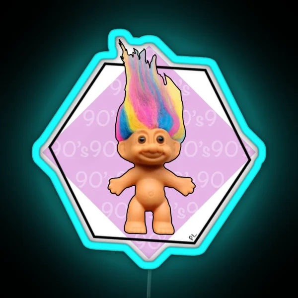 90 S Troll Doll RGB Neon Sign