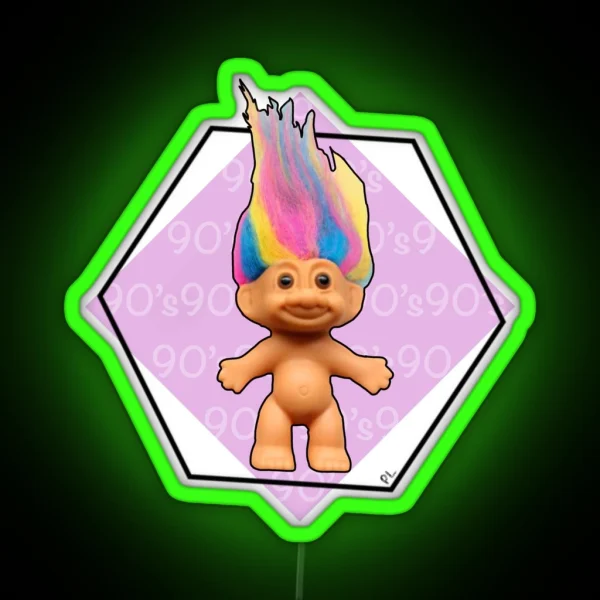 90 S Troll Doll RGB Neon Sign