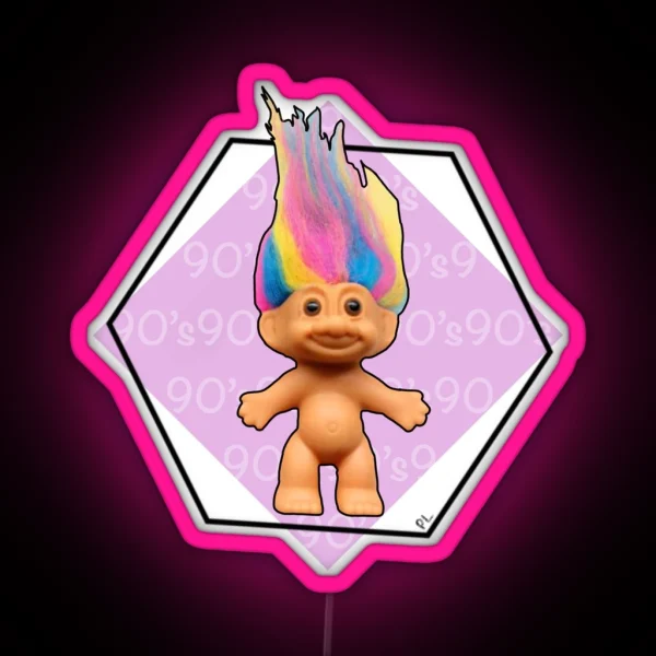 90 S Troll Doll RGB Neon Sign