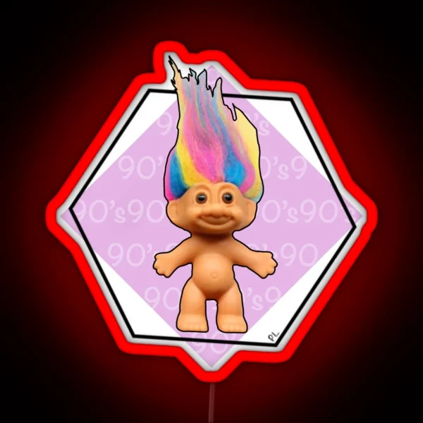 90 S Troll Doll RGB Neon Sign