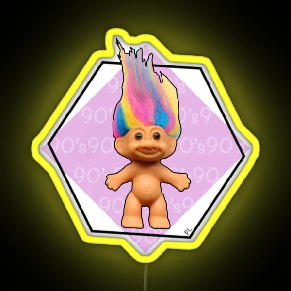 90 S Troll Doll RGB Neon Sign