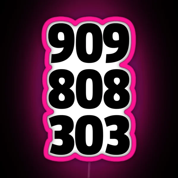 909 808 303 Music Quote RGB Neon Sign