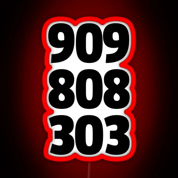 909 808 303 Music Quote RGB Neon Sign